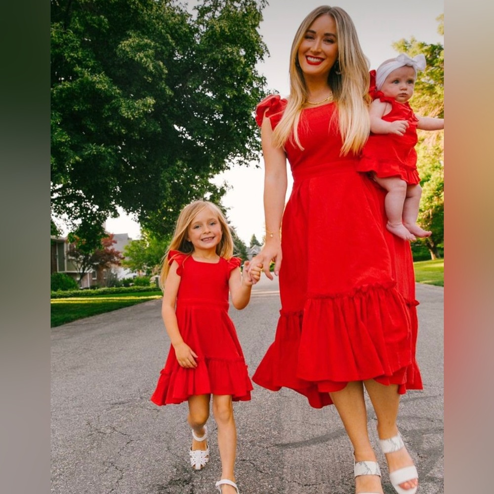 Poppy pocket Red Dress